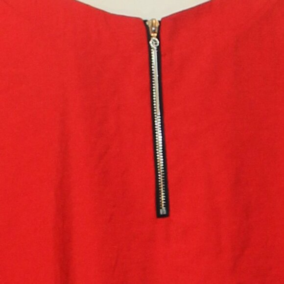 AMS Pure Collection red back zip short sleeve 2 pockets Made in Spain size 12 - Picture 8 of 8